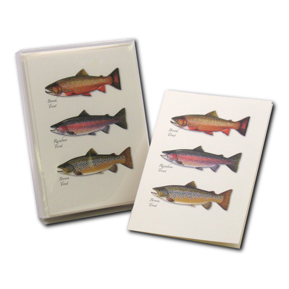 Trout Trio Card and Envelope Set of 8