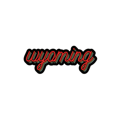 Retro Wyoming Vinyl Sticker