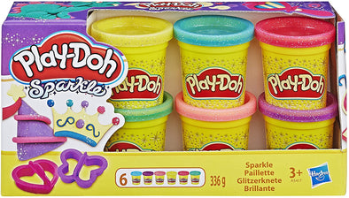 Play-Doh Sparkle | 6 Containers Plus 2 Shapers