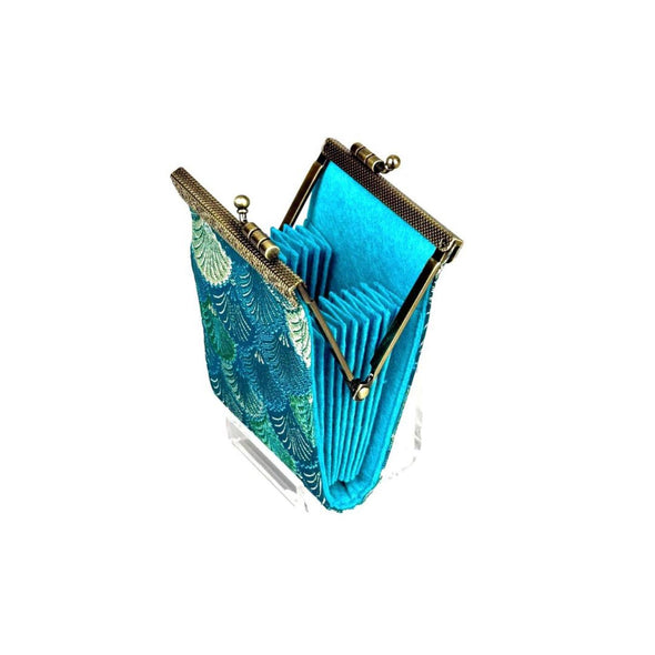 Small Shell Brocade Card Holder with RFID