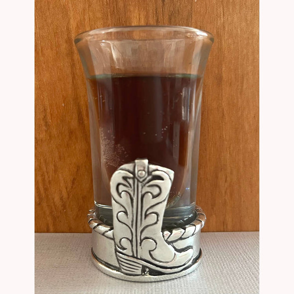 Pewter Cowboy Boot Shot Glass