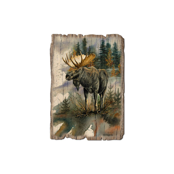 Woodland Majesty Moose - Wood Rustic Postcards