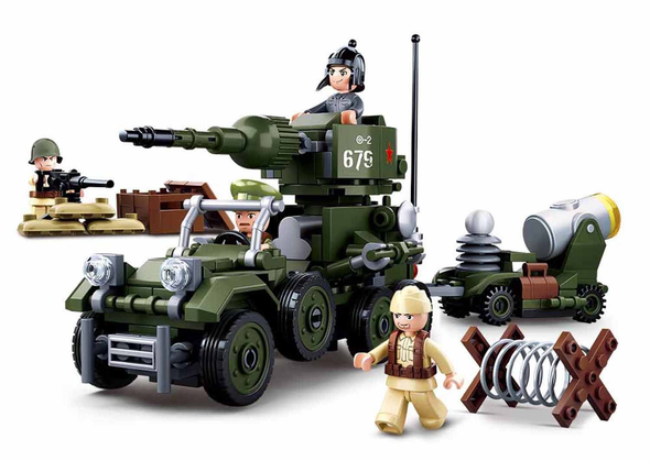 WWII 4-in-1 Army Gift Box Building Brick Kit (353 pcs)