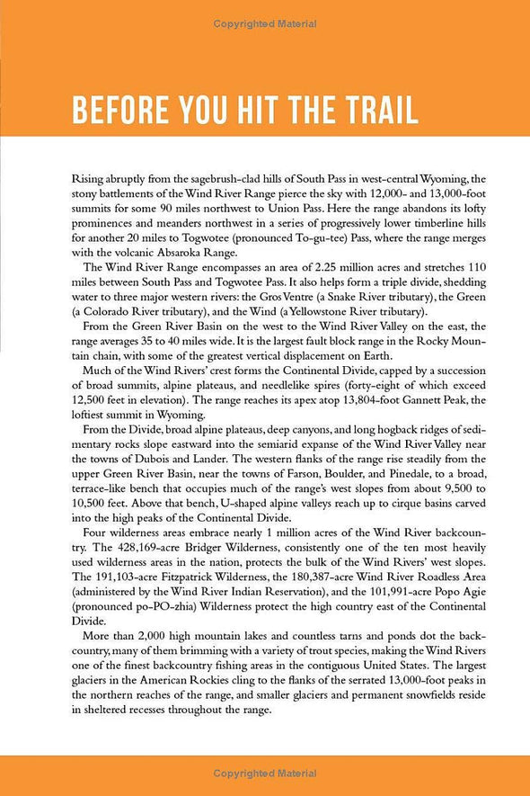 Hiking Wyoming's Wind River Range, 4th edition