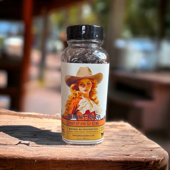 Giddy up and go Gurl Cowgirl Old West Pin up Girl Tea