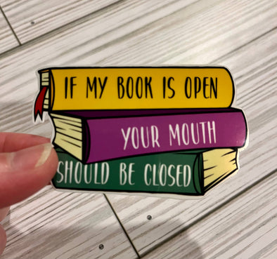 My Book is Open, Vinyl Sticker