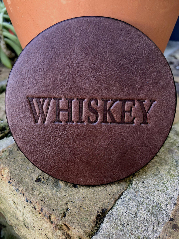 Leather Coaster - Whiskey