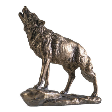 13707 Bronze Howling Wolf C/8