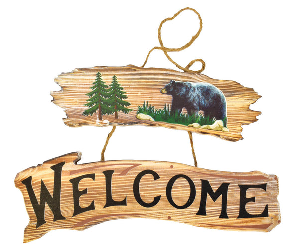 Two-Piece Wooden Rustic Welcome Signs