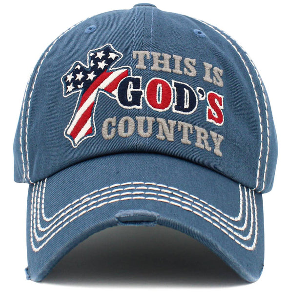 This Is God's Country Washed Vintage Ballcap