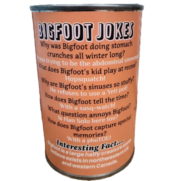 Canned Bigfoot | Stuffed Animal Plush | Funny Jokes Big Foot