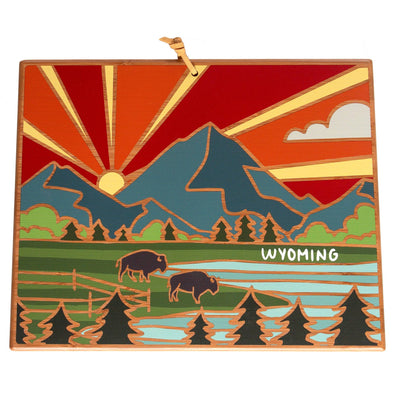 Wyoming Cutting Board with Artwork by Summer Stokes