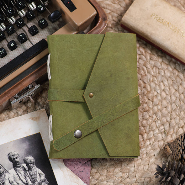 Leather Journal Diary with Unruled or Ruled Pages