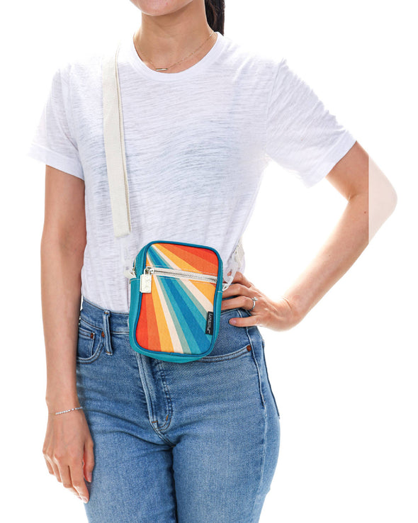 88624: Mini Brick Bag | Recycled RPET | Retro Rainbow