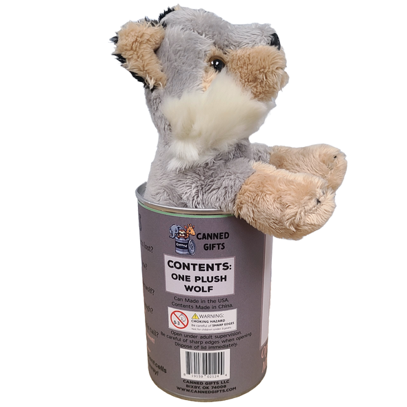 Scout the Canned Wolf - Stuffed Animal Plush w/Funny Jokes
