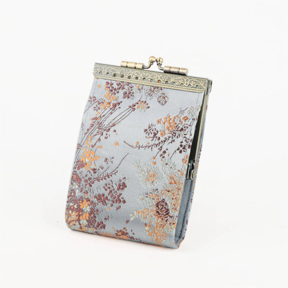 Brocade Small Floral Pattern Card Holder with RFID