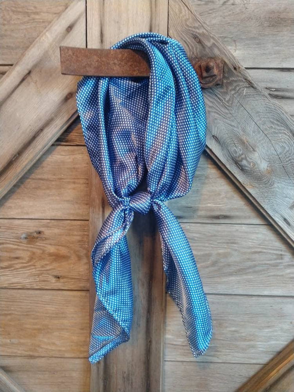 Wild Rag MISC 402 Tiny Pin Polka Dot Blue Cowboy Western Neck Scarf Bandanna by Double B Wild Rags