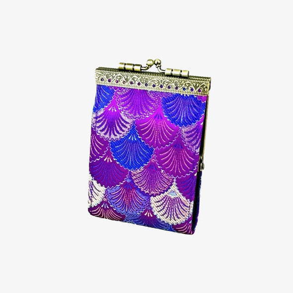 Small Shell Brocade Card Holder with RFID