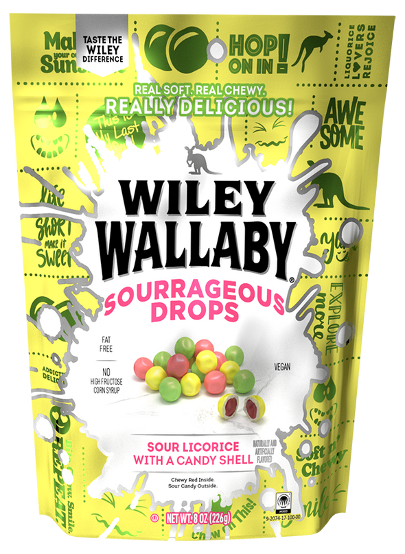 Wiley Wallaby Sourrageous Drops | 6oz Bag Sour Licorice