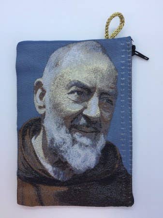 Rosary Pouch -Padre Pio  (4" X 6")