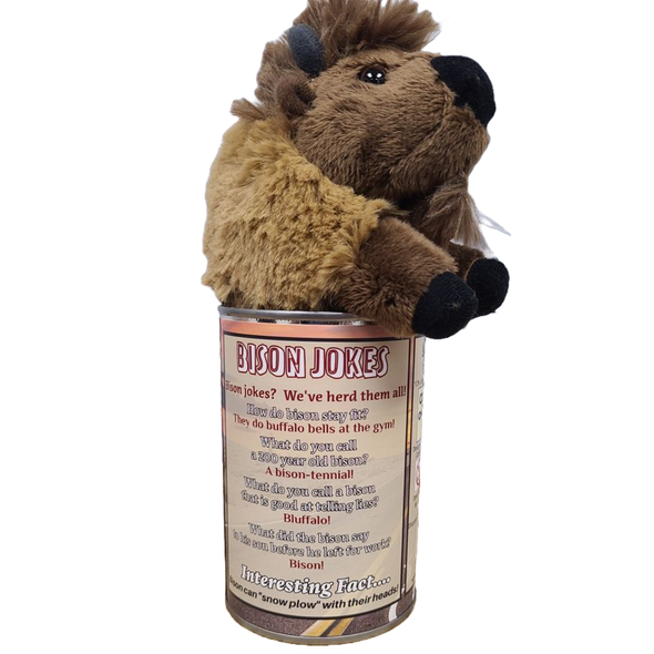 Route 66 Canned Bison - Eco-Friendly Recycled Plush Gift