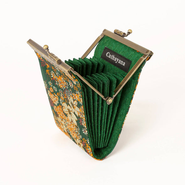 Brocade Small Floral Pattern Card Holder with RFID