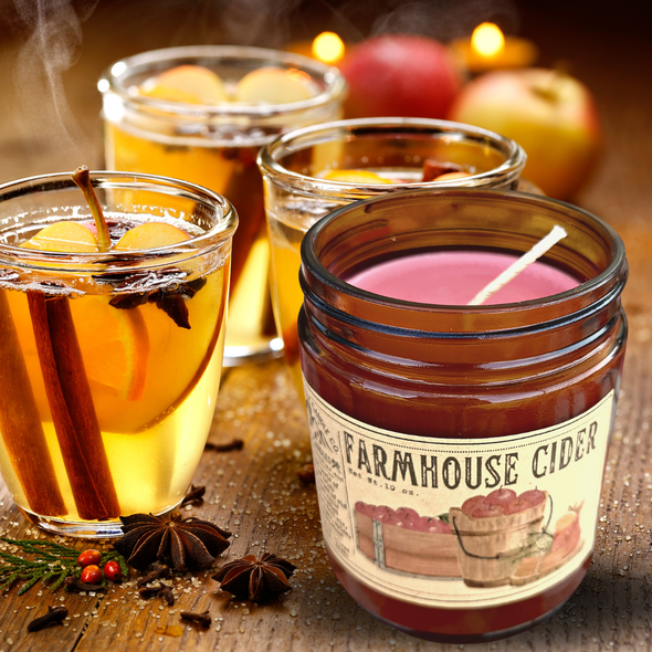 Farmhouse Cider | Fall Candles | USA MADE | 100% Soy Wax