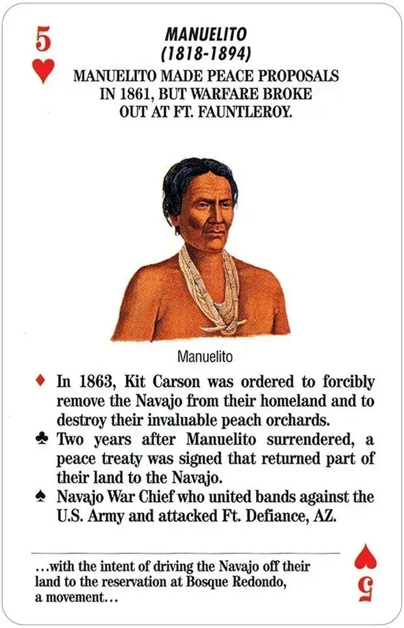 Indian Chiefs of the Old West Game & Playing Cards