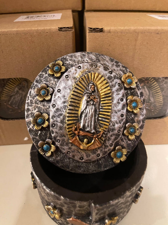 Virgin Mary Guadalupe Jewelry Trinket Box