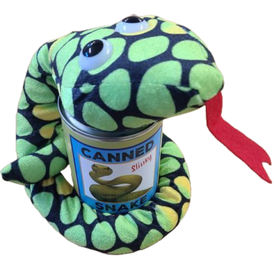 Slinky the Canned Snake Stuffed Animal Plush w/Funny Jokes