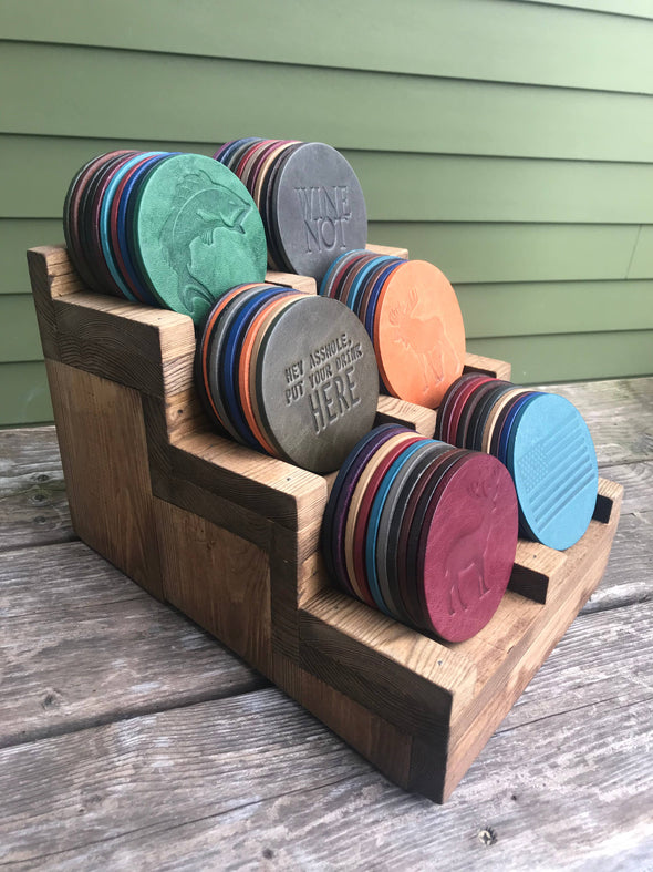 Leather Coaster - American Flag