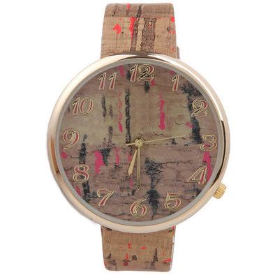 Striped Cork Watch