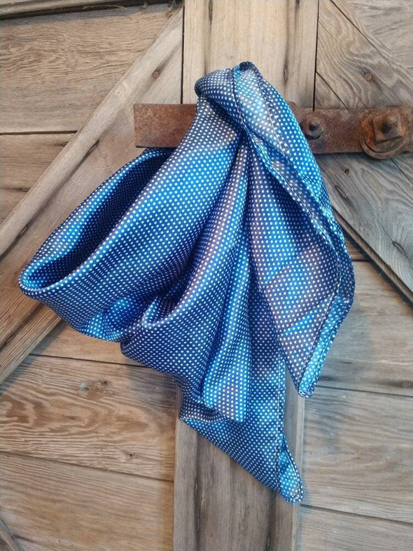 Wild Rag MISC 402 Tiny Pin Polka Dot Blue Cowboy Western Neck Scarf Bandanna by Double B Wild Rags