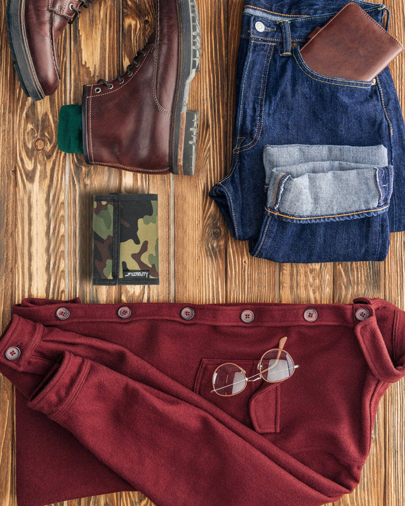 80713: 80's Wallet | RFID Blocking | Recycled RPET | | ARMY CAMO