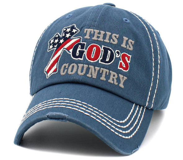 This Is God's Country Washed Vintage Ballcap