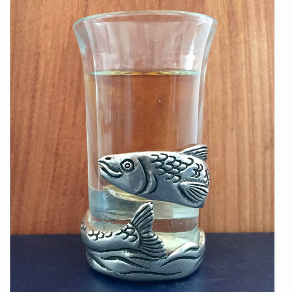 Pewter Fish Shot Glass