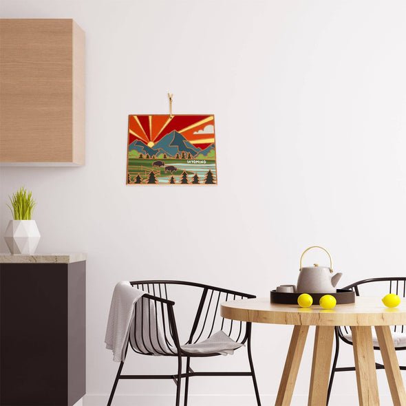 Wyoming Cutting Board with Artwork by Summer Stokes