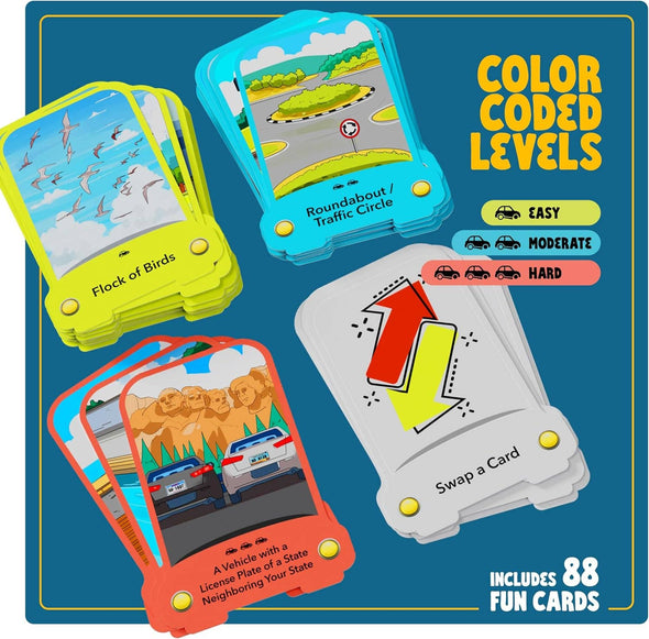 Road Rally Travel Scavenger Hunt Card Game for Kids