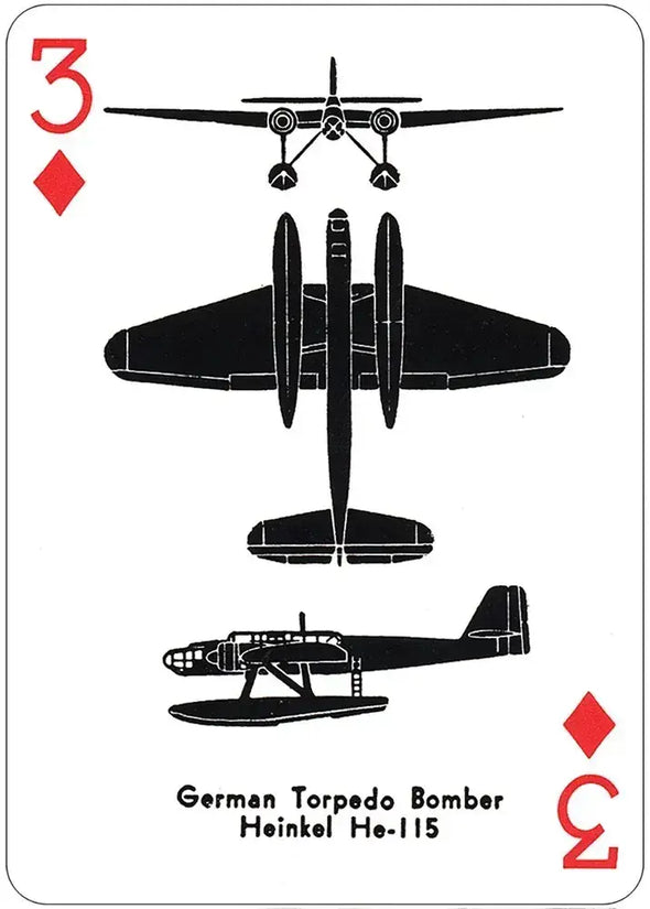 World War II Airplane Spotter Playing Cards Deck