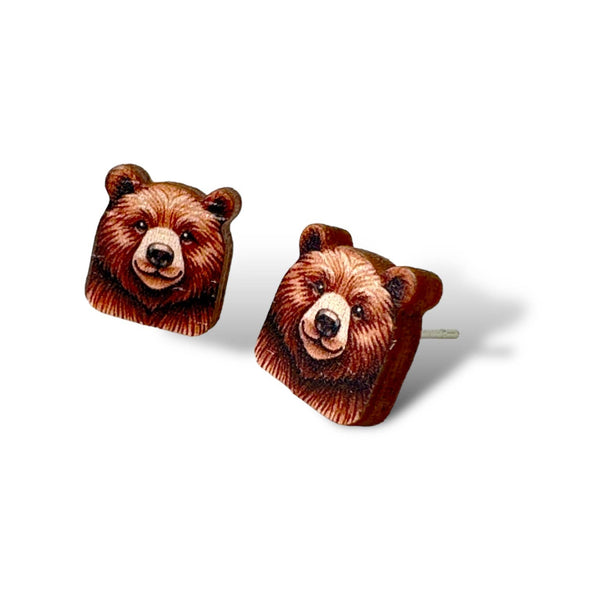 Bear Hug Stud Earrings
