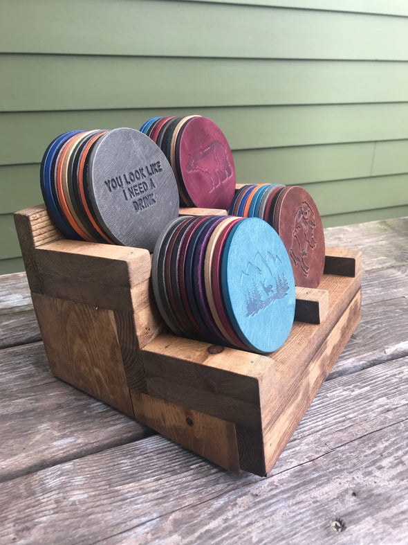 Leather Coaster - Whiskey