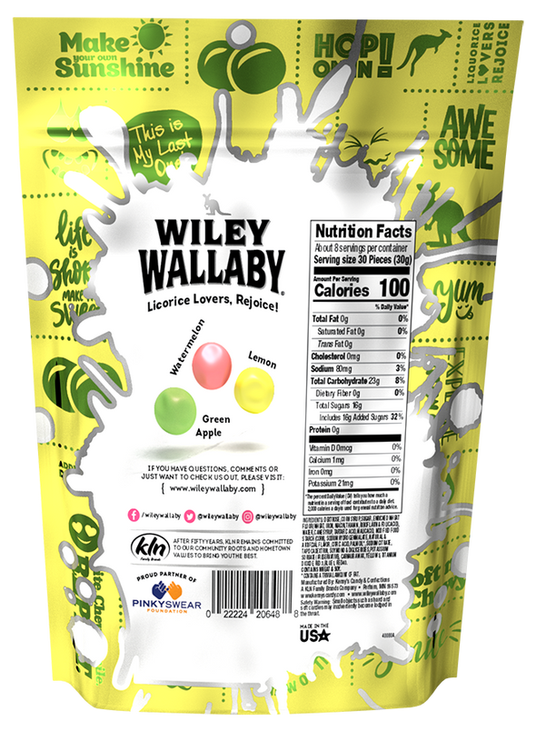 Wiley Wallaby Sourrageous Drops | 6oz Bag Sour Licorice
