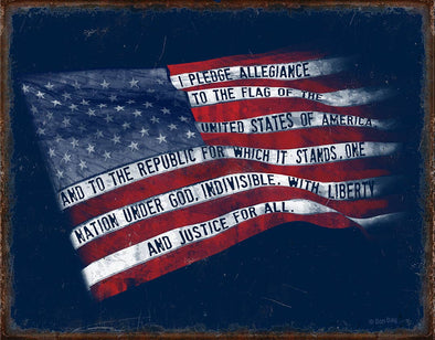 Flag Pledge Tin Sign