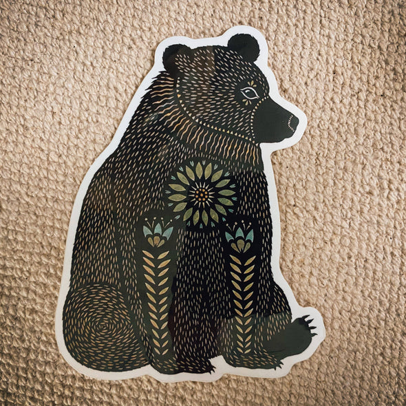 Bear from We Never Needed Words Glossy Vinyl Sticker