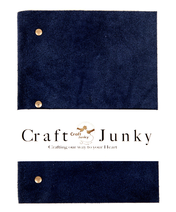 Soft Cover Suede Leather Diary Journal- Dark Blue