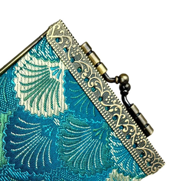Small Shell Brocade Card Holder with RFID