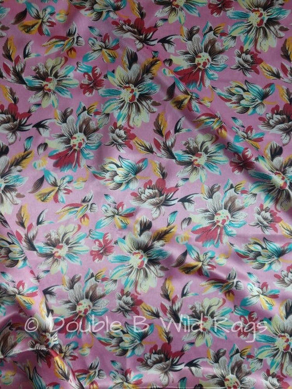 Wild Rag FLORAL 701 Wild Daisy PINK Cowboy Western Neck Scarf Bandanna by Double B Wild Rags
