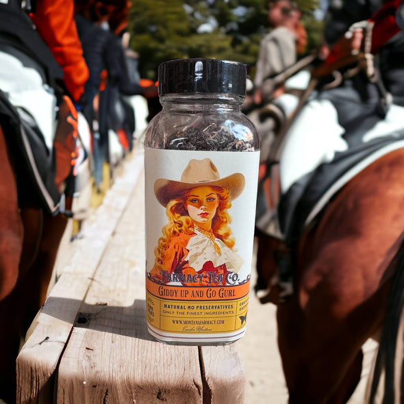 Giddy up and go Gurl Cowgirl Old West Pin up Girl Tea