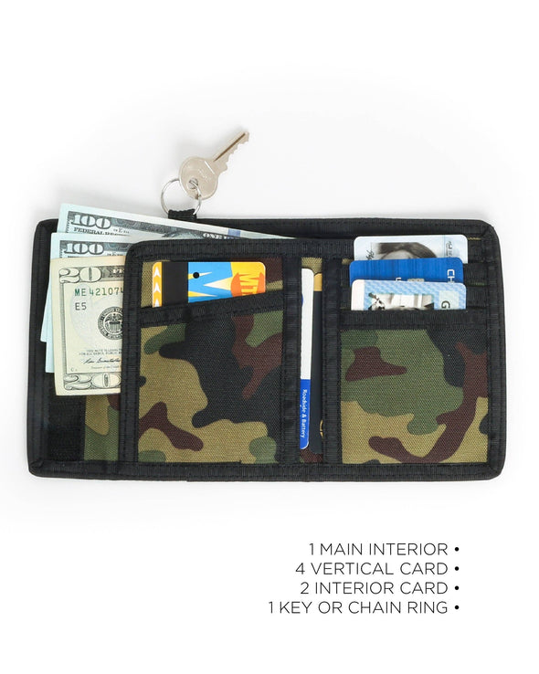80713: 80's Wallet | RFID Blocking | Recycled RPET | | ARMY CAMO