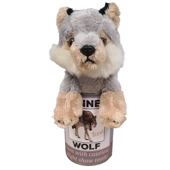 Scout the Canned Wolf - Stuffed Animal Plush w/Funny Jokes